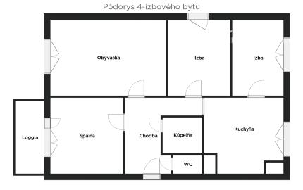 FINREA│Predaj 4-izbový byt, Dolný Kubín – sídlisko Brezovec