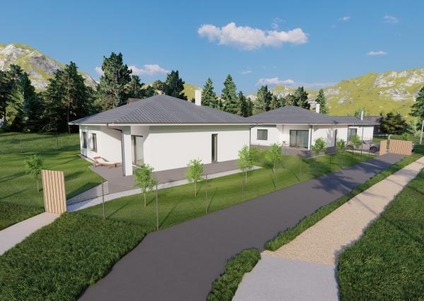 FINREA│ Novostavba - L-bungalov vo Vrútkach – 4 izby, 120 m², pozemok 505 m²