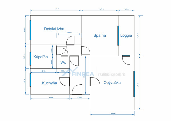 FINREA│  3-izbový  byt (66m2) s nádherným výhľadom , Martin - Ľadoveň