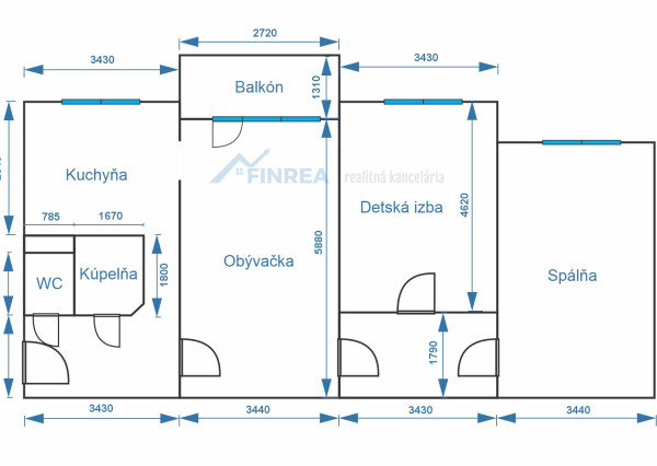 FINREA│Veľkometrážny (85m2) 3-izbový byt po rekonštrukcii, Vrútky