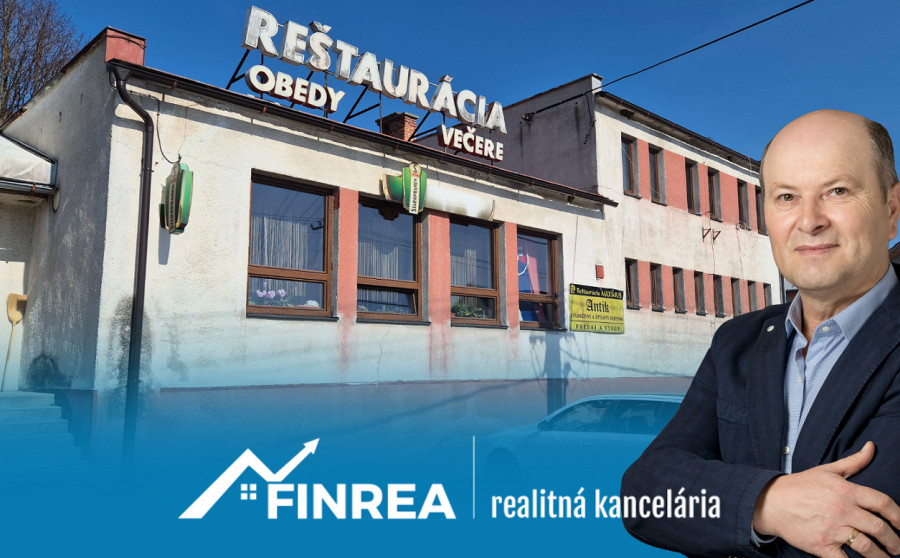 FINREA │ Reštaurácia s bytovou jednotkou a záhradou – Slovenské Pravno (blízko Martina a Turčianskych Teplíc)