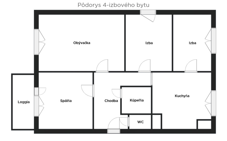 FINREA│Predaj 4-izbový byt, Dolný Kubín – sídlisko Brezovec