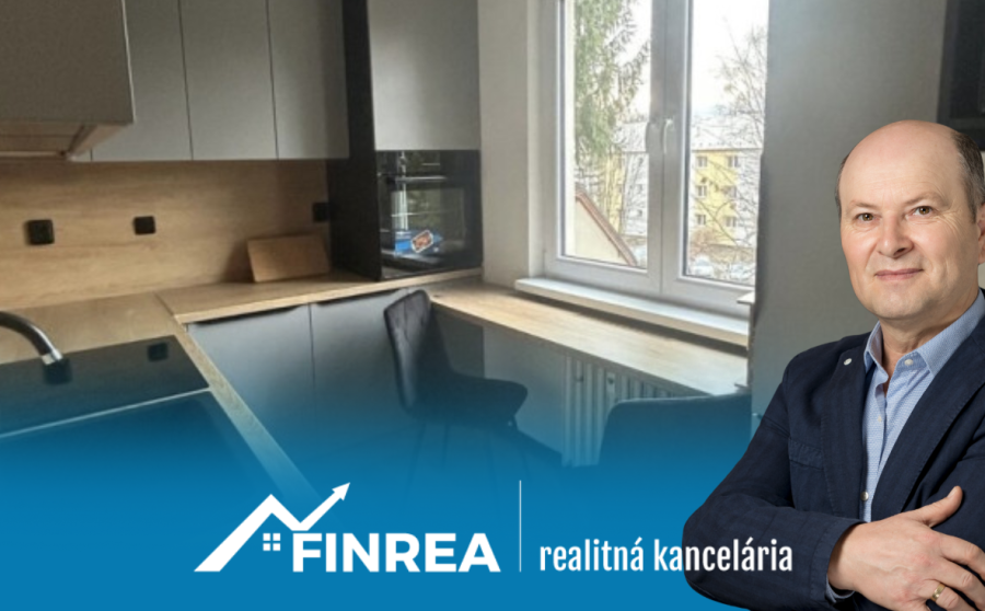FINREA │Moderný kompletne zrekonštruovaný a zariadený 2-izbový bytu v Martine