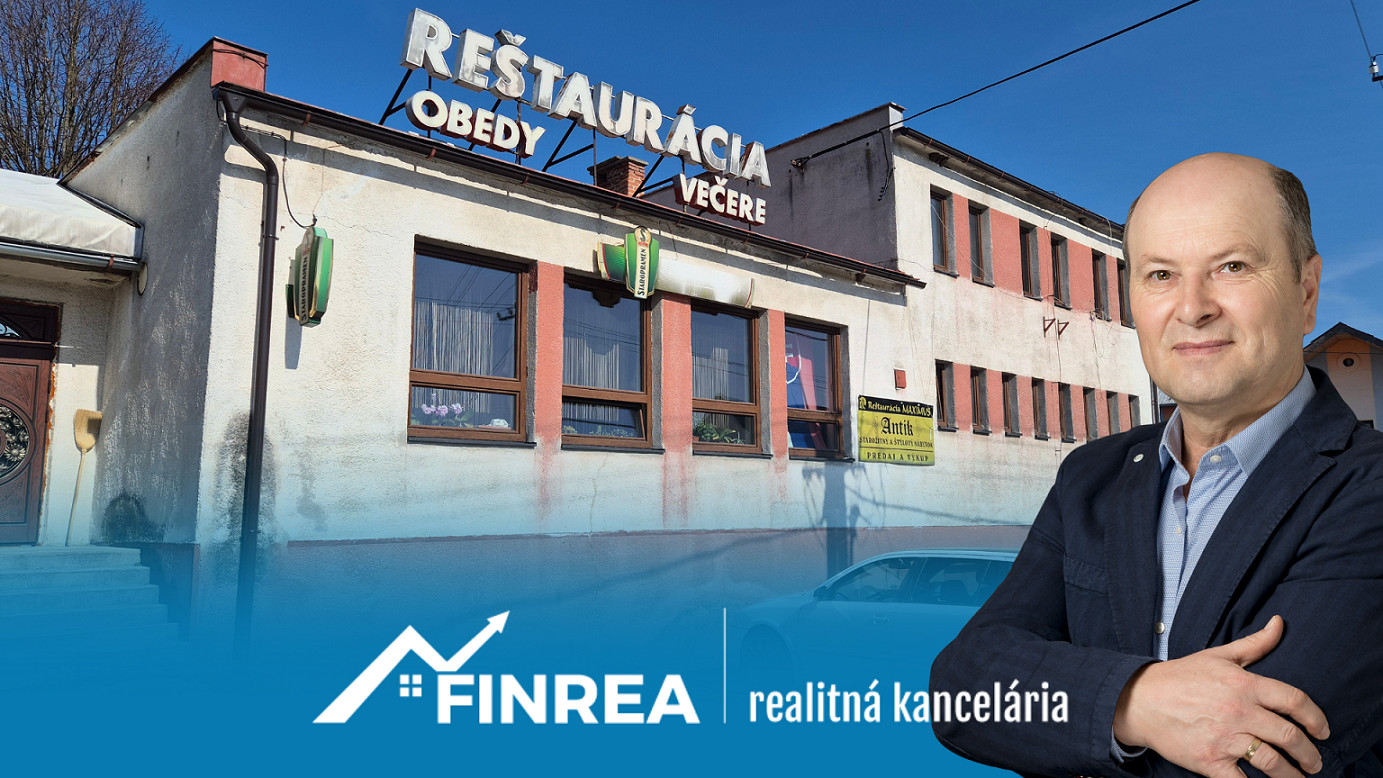 FINREA │ Reštaurácia s bytovou jednotkou a záhradou – Slovenské Pravno (blízko Martina a Turčianskych Teplíc)